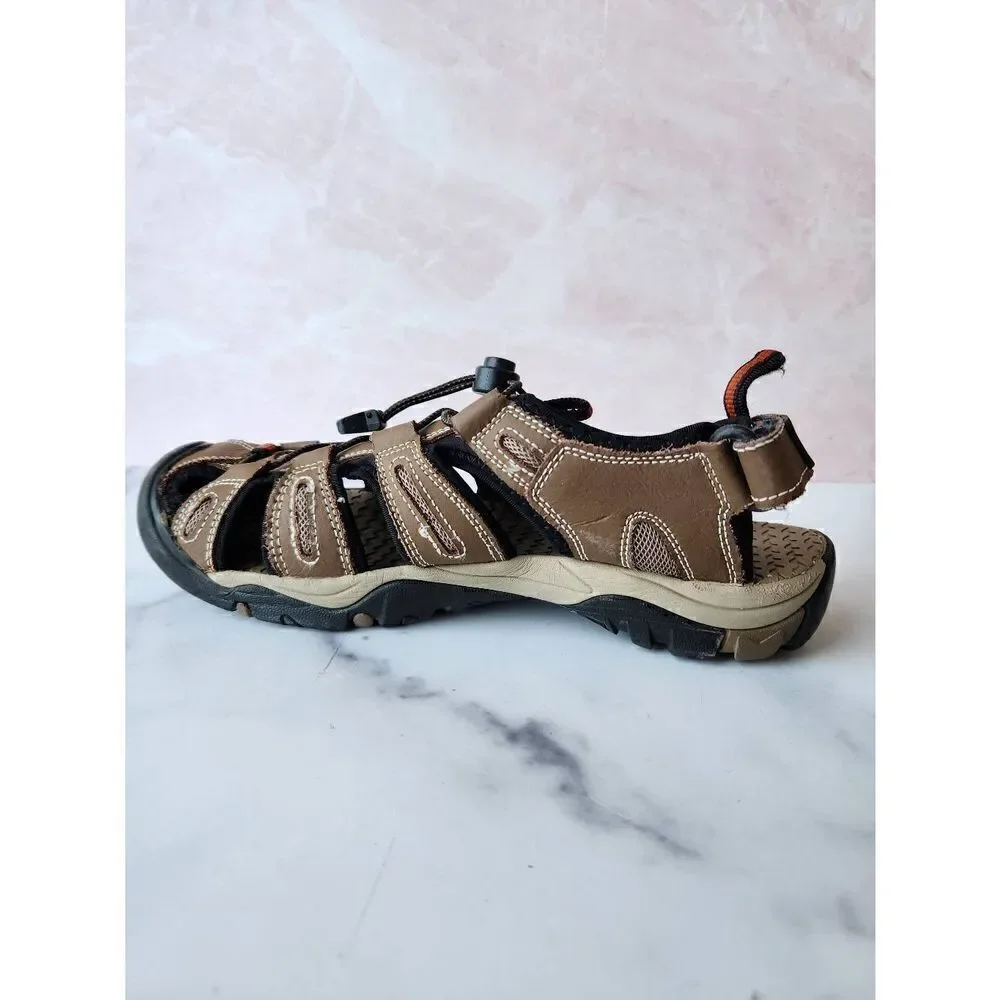 Eddie Bauer men's size 10 Tommy outdoor sandal brown leather water shoes